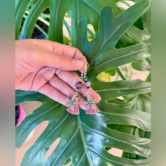 Jewelry - Amethyst ~ Starfish Earrings || Handmade